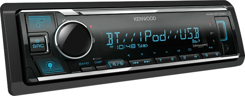Kenwood K MMBT328 In-Dash Single DIN AUX USB Bluetooth Digital Media Receiver