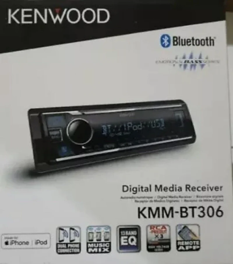 Kenwood KMM-BT306 Digital Media Receiver with Bluetooth Car Audio Stereo NO CD