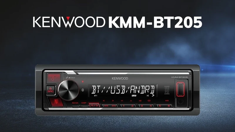 Kenwood KMM-BT205 Single Din Bluetooth Front USB AUX Digital Media Receiver NEW