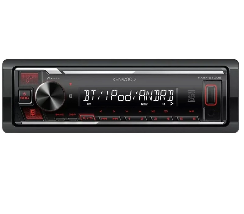 Kenwood KMM-BT205 Single Din Bluetooth Front USB AUX Digital Media Receiver NEW