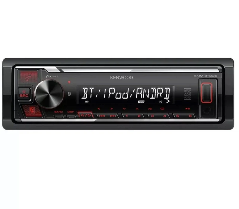 Kenwood KMM-BT205 Single Din Bluetooth Front USB AUX Digital Media Receiver NEW