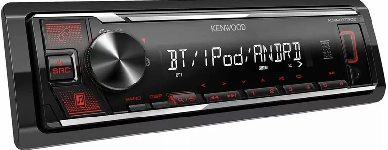 Kenwood KMM-BT205 Single Din Bluetooth Front USB AUX Digital Media Receiver NEW