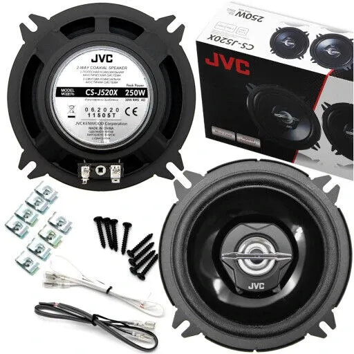 JVC CSJ520X 5.25" 250W 2-Way CS Series Coaxial Car Audio Speakers 5-1/4" (PAIR)