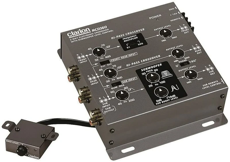 CLARION MCD360 3-WAY 6-CHANNEL INPUT ELECTRONIC CROSSOVER W/ 5-VOLT RCA OUTPUTS