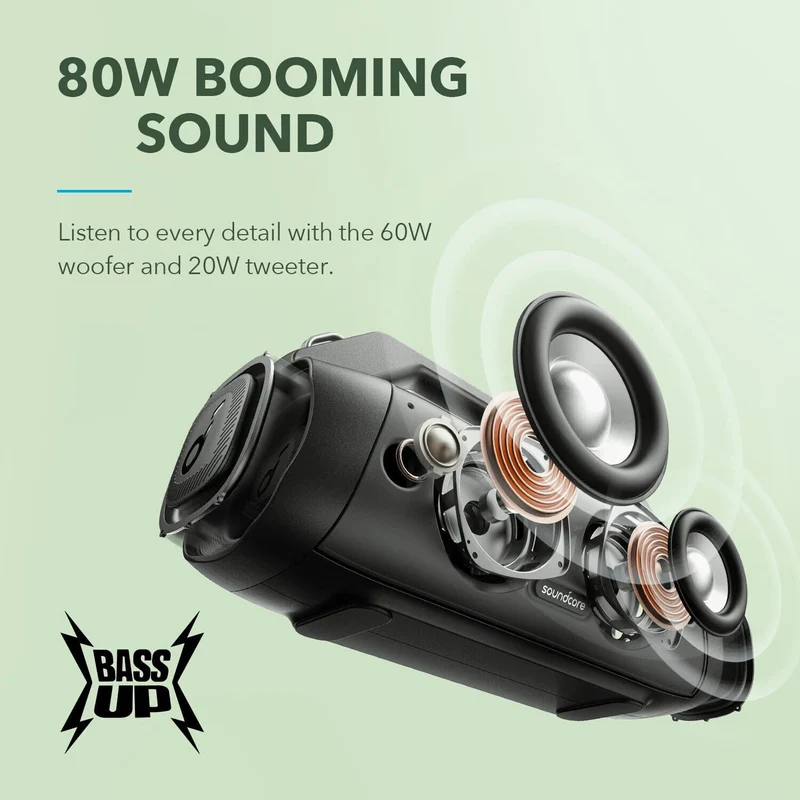Anker Soundcore Boom 80 Watts Bluetooth Waterproof SUPER LOUD Hign End Speaker