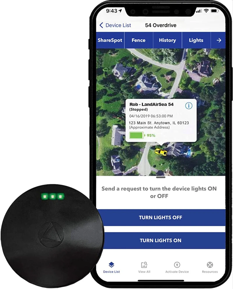 Full Global Coverage. 4G LandAirSea 54 GPS Tracker, Waterproof Magnet Mount.