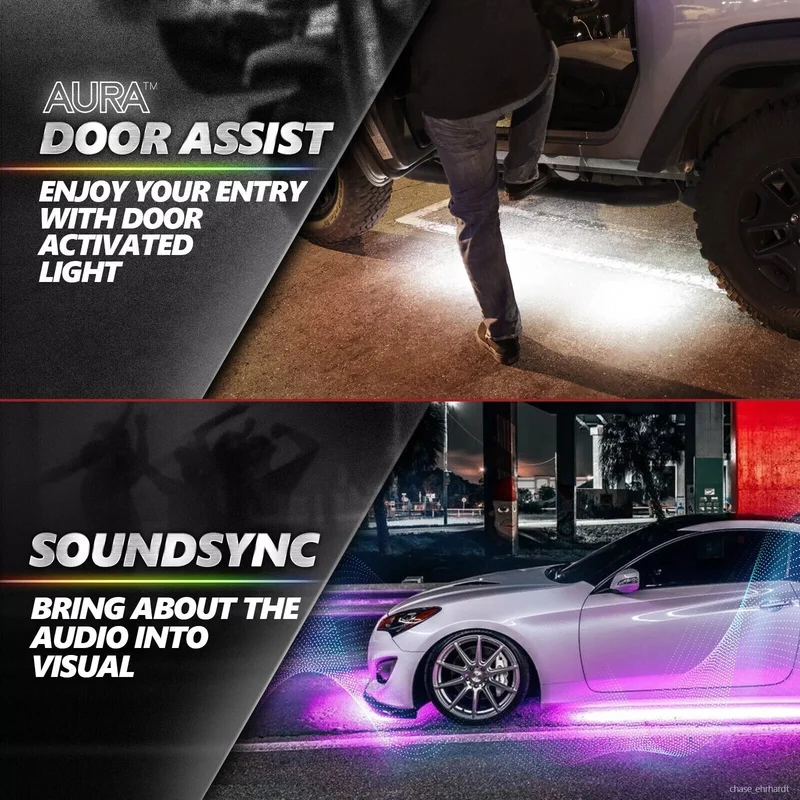 BRAND NEW LED Underglow Bluetooth Enabled Lighting Kit OPT7 AURA PRO All-Color