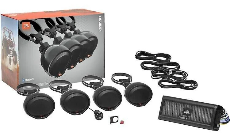 BRAND NEW CRUISE X Weather-Resistant 4-Channel UTV Car Audio LOUD Speaker System