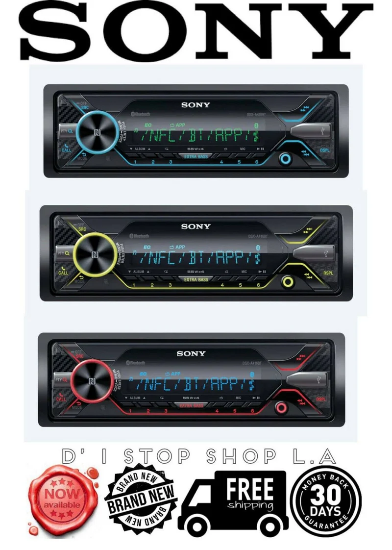 Sony DSXA410 BT Single-DIN USB AUX InDash Radio Digital Bluetooth Media Receiver