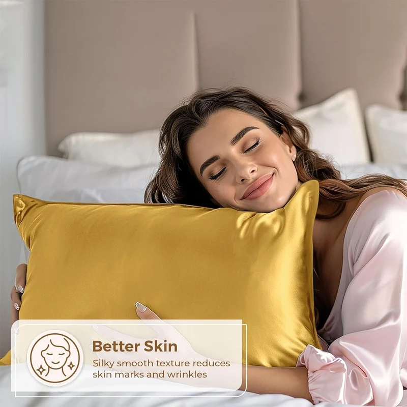 Satin Sheets Hotel Luxury Silky Bed Extra Soft 1800 Microfiber - KING SIZE