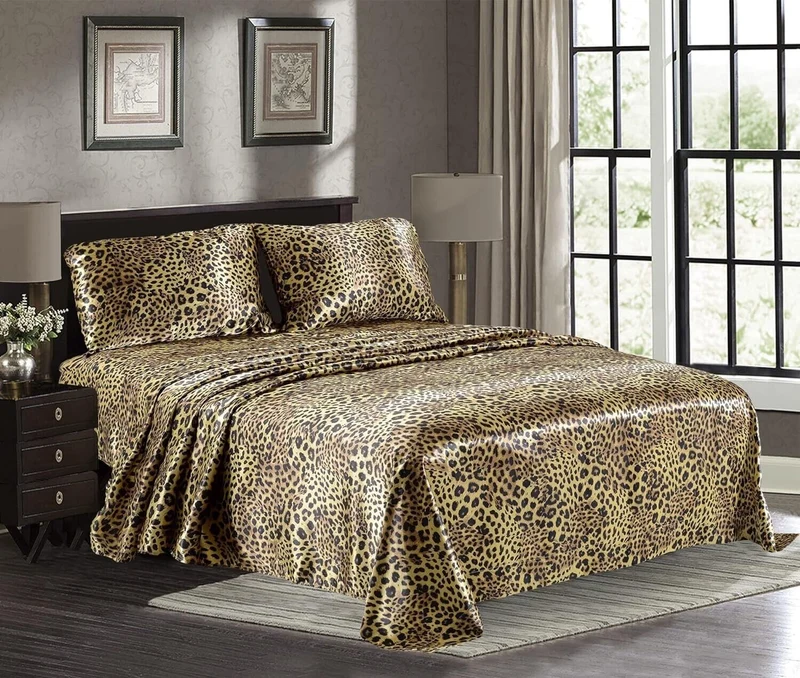 Satin Sheets Hotel Luxury Silky Bed Extra Soft 1800 Microfiber - KING SIZE