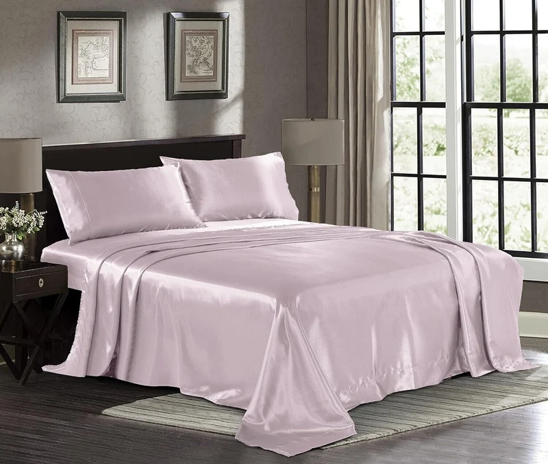 Satin Sheets Hotel Luxury Silky Bed Extra Soft 1800 Microfiber - FULL SIZE