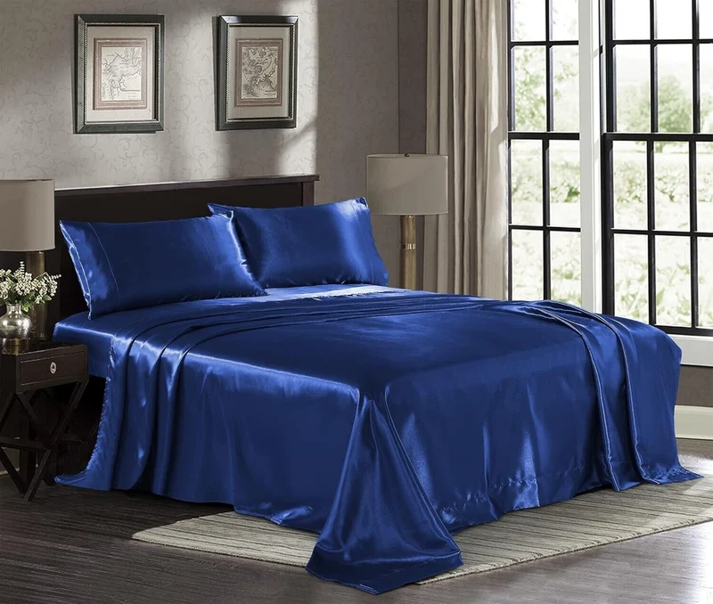 Satin Sheets Hotel Luxury Silky Bed Extra Soft 1800 Microfiber - FULL SIZE