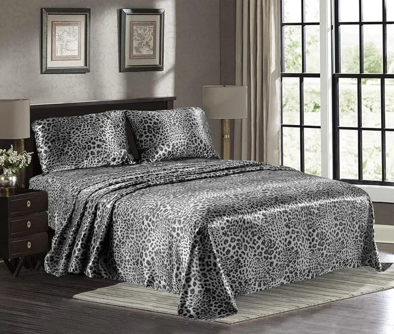 Satin Sheets Hotel Luxury Silky Bed Extra Soft 1800 Microfiber - FULL SIZE
