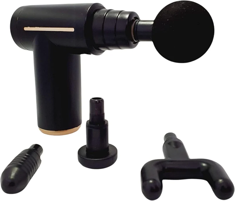 Pistolet de Massage Musculaire SYNERFIT 6 vitesses réglables 6 têtes de massage modèle Smart Gun colorie Noir