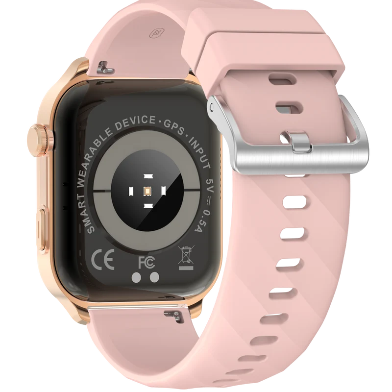 Montre connectée GPS edition VIVA-PRO écran haute définition avec un Verre de protection 2.5D bracelet silicone couleur Rose
