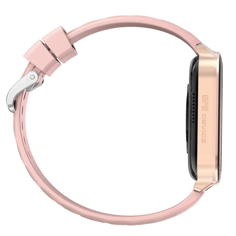 Montre connectée GPS edition VIVA-PRO écran haute définition avec un Verre de protection 2.5D bracelet silicone couleur Rose
