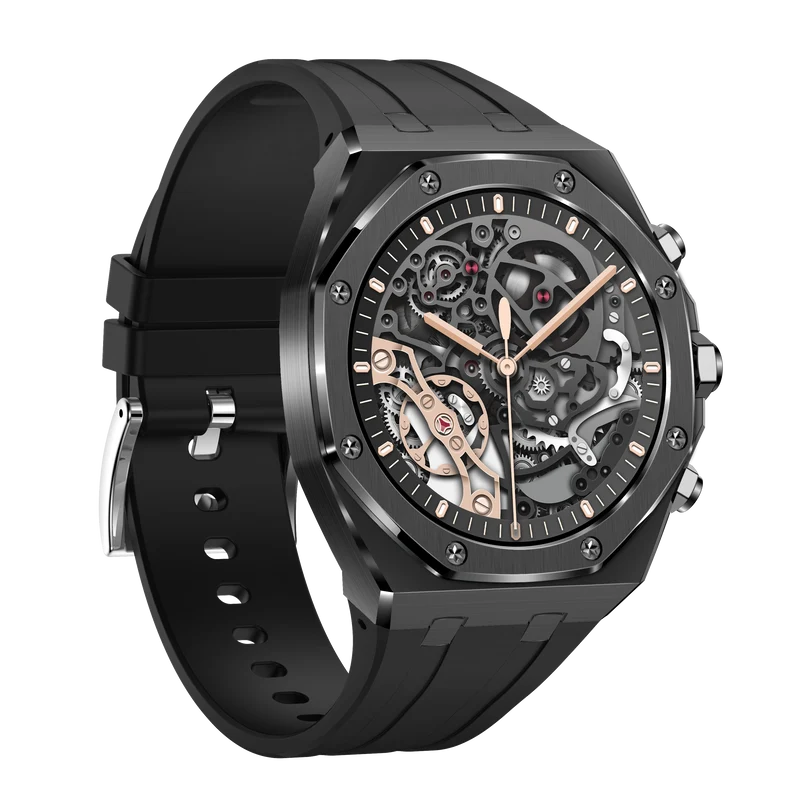 Montre connectée AMOLED NASA édition Arizona . écran couleur haute définition (avec bracelet silicone) couleur cadran Noir