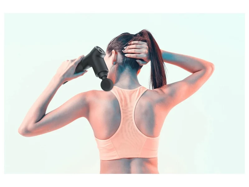 SYNERFIT mini pistolet masseur facial portable électrique Modèle Véga Gun colorie Gris