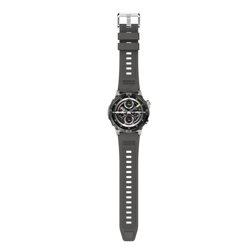 Montre connectée AMOLED NASA GPS edition Ultra Pro . écran couleur haute définition de 1,43 pouce - (avec bracelet silicone) coleur Gris