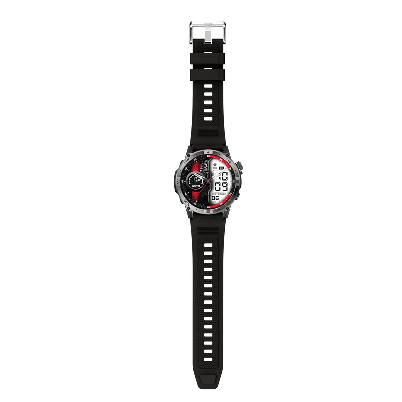 Montre connectée AMOLED NASA GPS edition Ultra Pro . écran couleur haute définition de 1,43 pouce - (avec bracelet silicone) coleur Noir