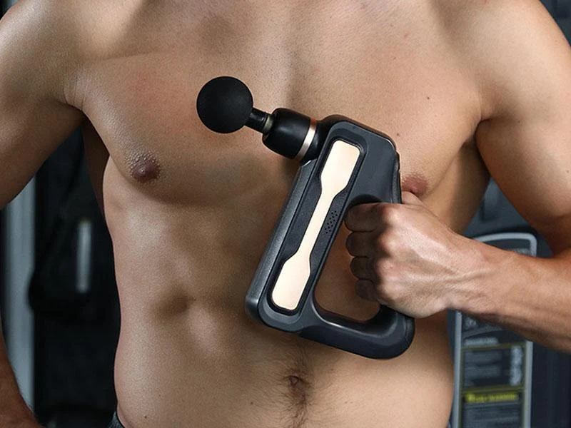 Pistolet de massage Synerfit musculaire fascial (Argent-Noir)