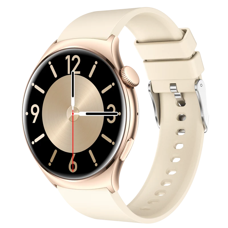 Montre connectée AMOLED - Edition Amnésia - (avec bracelet silicone) coleur Beige
