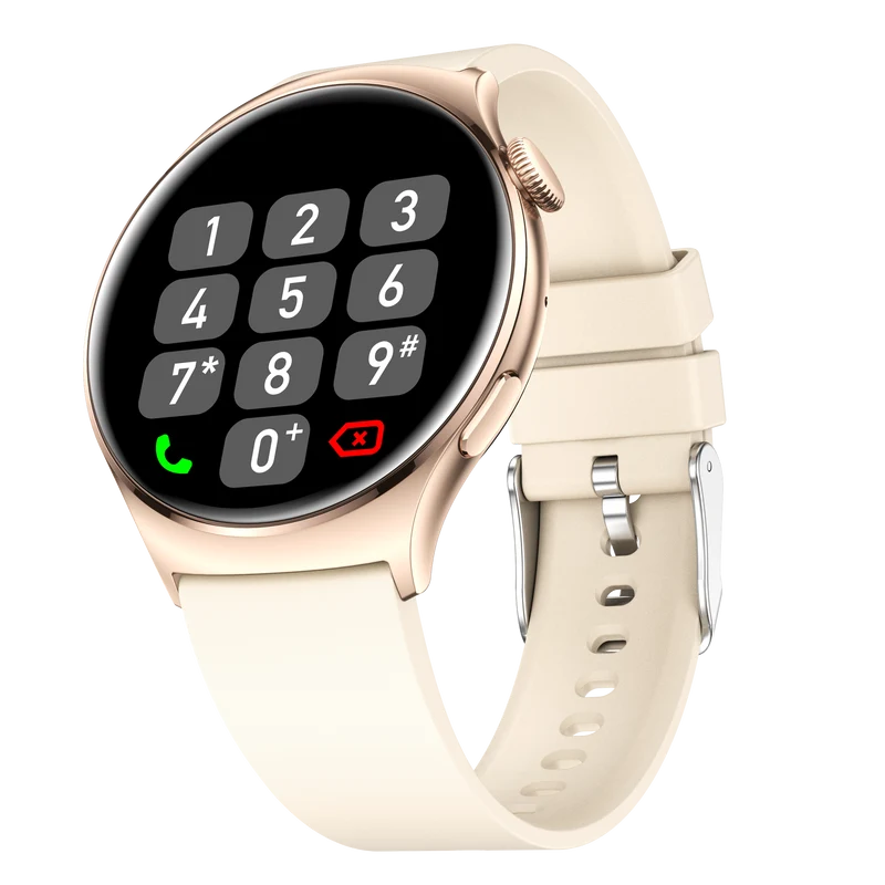 Montre connectée AMOLED - Edition Amnésia - (avec bracelet silicone) coleur Beige