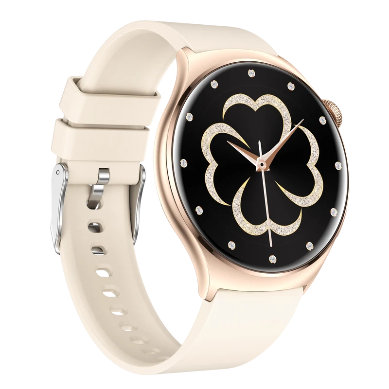 Montre connectée AMOLED - Edition Amnésia - (avec bracelet silicone) coleur Beige
