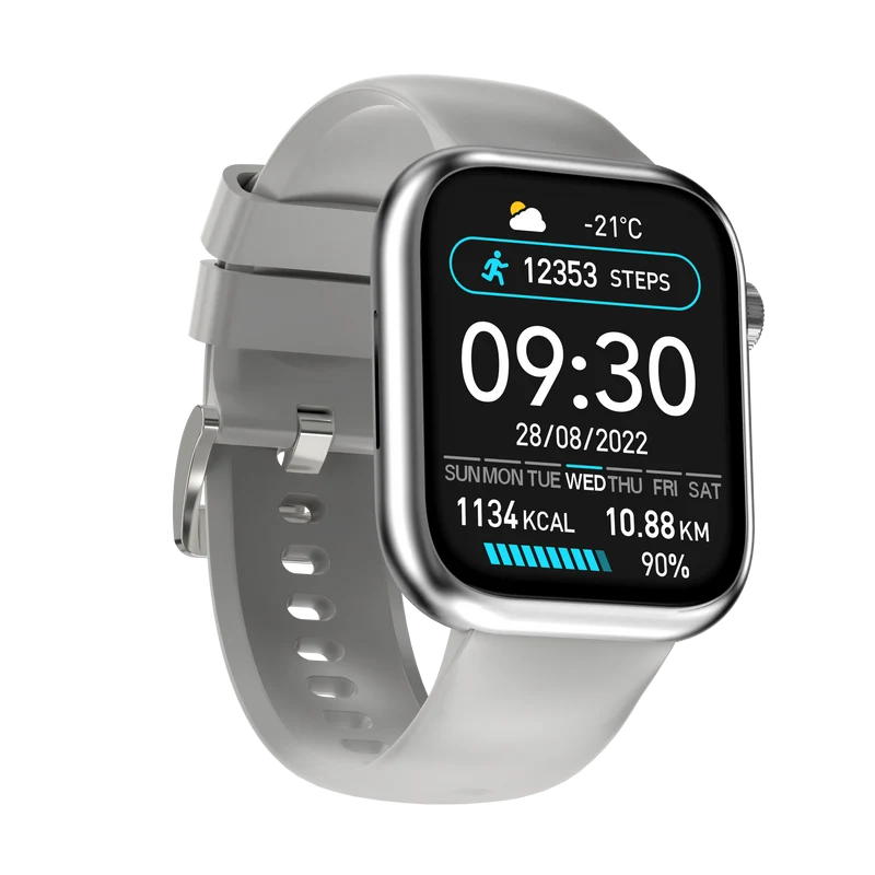 Montre connectée - Edition Omega-avec bracelet en silicone couleur Gris