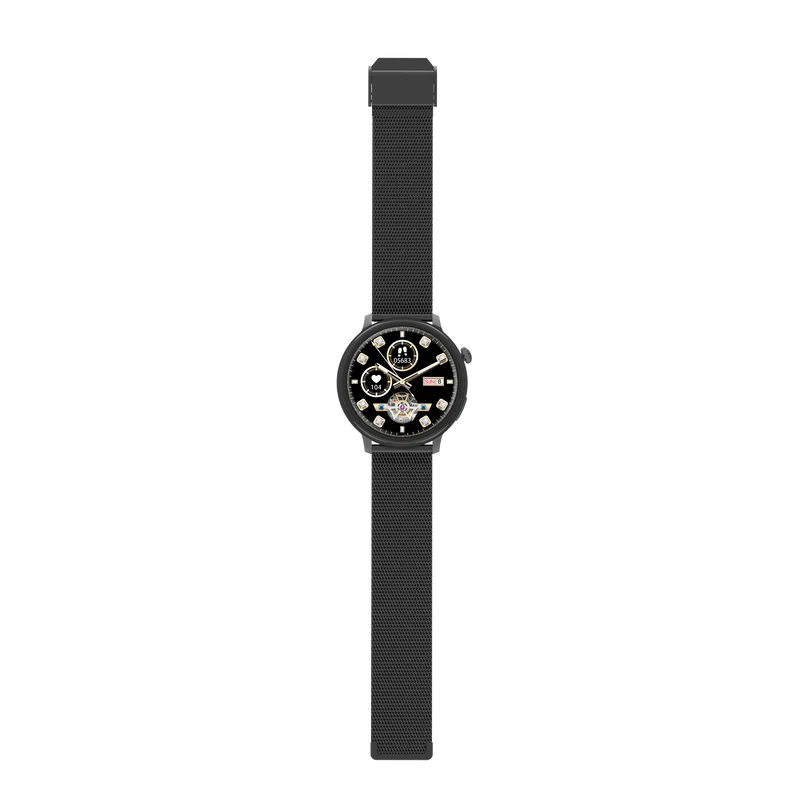 Montre connectée AMOLED - Edition Saphir (avec bracelet en acier inoxydable)coleur Noir