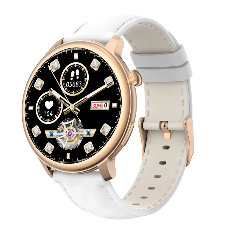 Montre connectée AMOLED - Edition Saphir (avec bracelet silicone) coleur Rose Gold