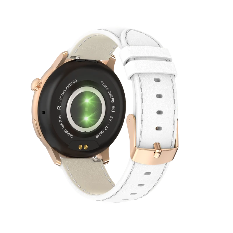 Montre connectée AMOLED - Edition Saphir (avec bracelet silicone) coleur Rose Gold