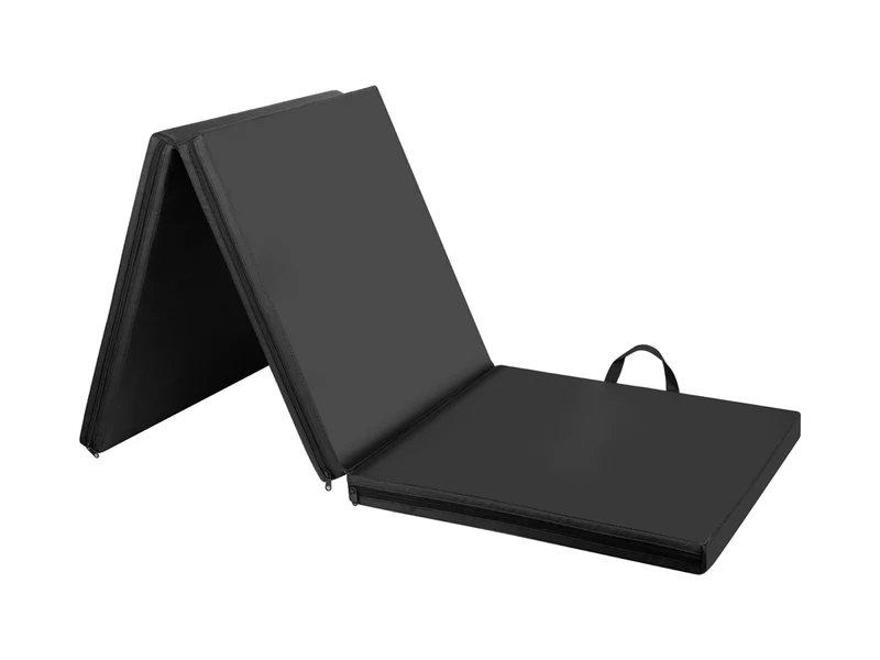 Tapis d'exercices pliable SYNERFIT en mousse polyuréthane 180x50x5cm - Coloris Noir