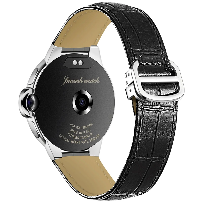 Montre connectée -Edition Elégance 2024 IP67 avec alliage haute résistance et bracelet en cuir de luxe