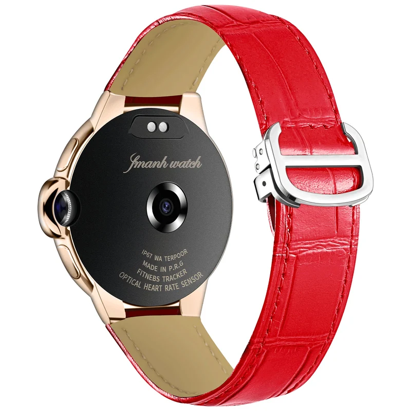 Montre connectée -Edition Elégance 2024 IP67 avec alliage haute résistance et bracelet en cuir de luxe