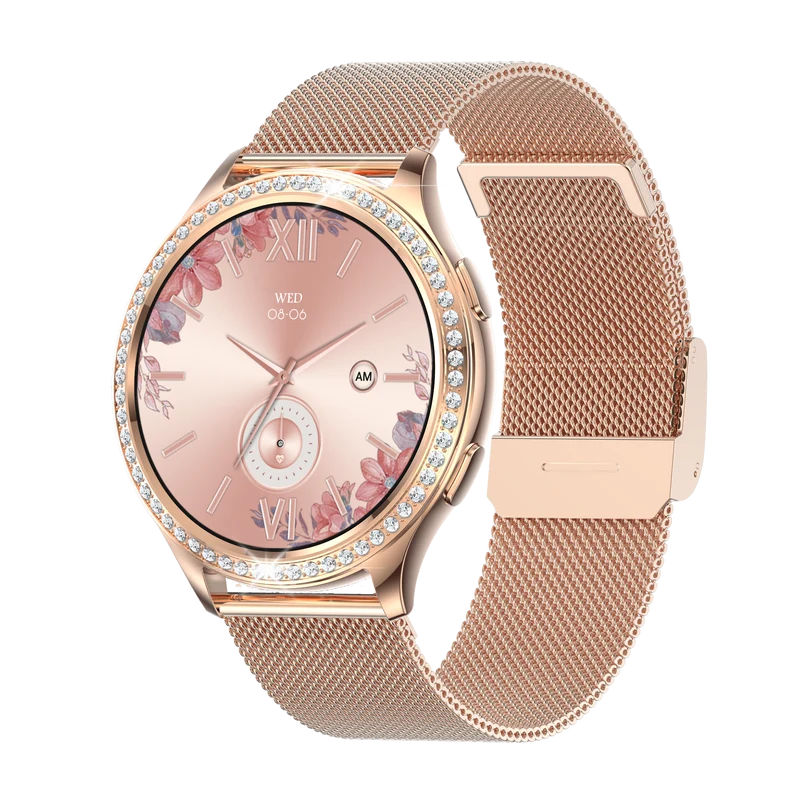 Montre connectée -Edition Vogue 2024 IP67 avec bracelet milanais couleur OR