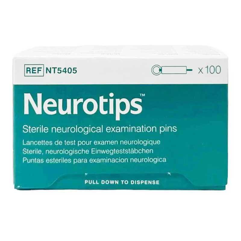 Lancettes de test pour examen neurologique à usage unique, stérile, Neurotips,100 un.