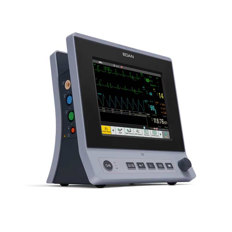 Moniteur X8 VET - écran tactile 8", ECG, NIBP, SPO2, resp. PR, skin temp, Edan G2, CO2 a/imp.