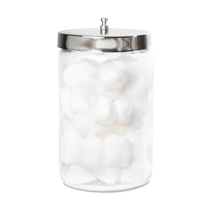 Contenant de verre a/couvercle stainless 7" x 4.25"