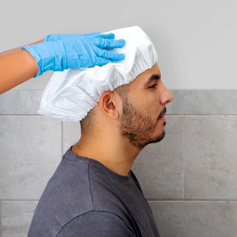 Bonnet de shampoing s/rinçage a/revitalisant, 40 un