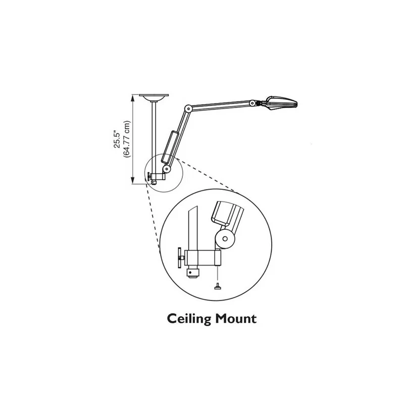 Lampe d'examen au plafond Nova, DEL 120v