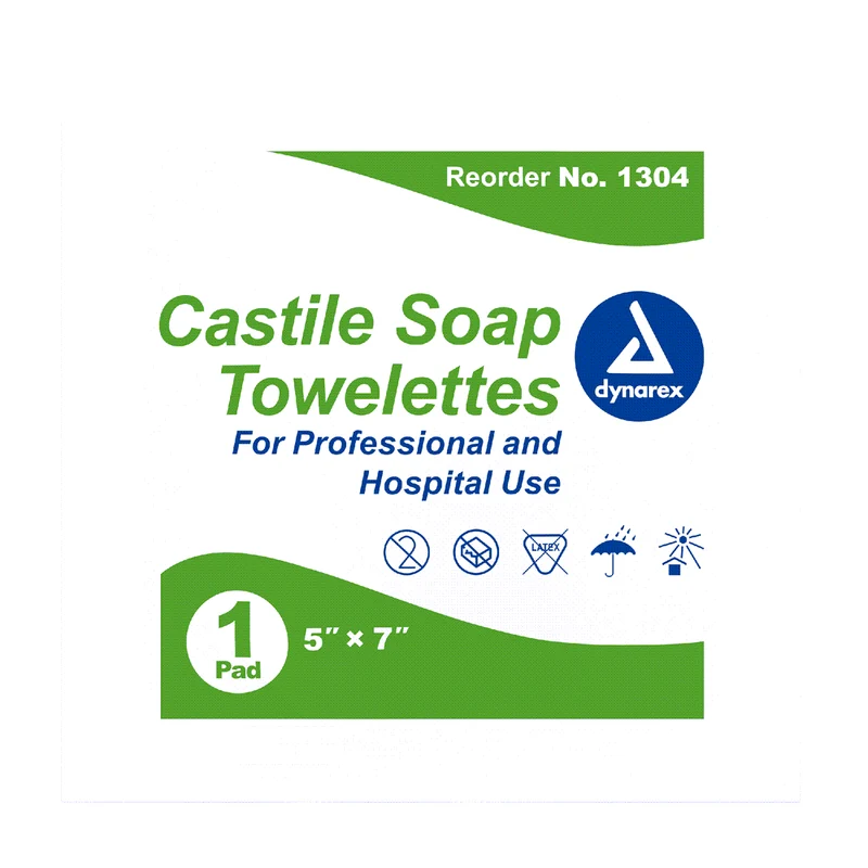 Serviette de savon de Castille 5" x 7", 10 x 100 un