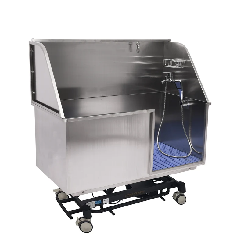 Baignoire de toilettage Coinfycare à hauteur ajustable, Base gris foncée