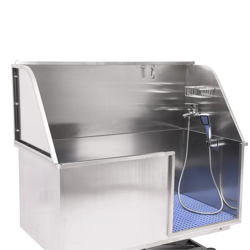 Baignoire de toilettage Coinfycare à hauteur ajustable, Base gris foncée