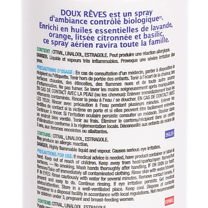 Spray aérien pour pièces à vivre