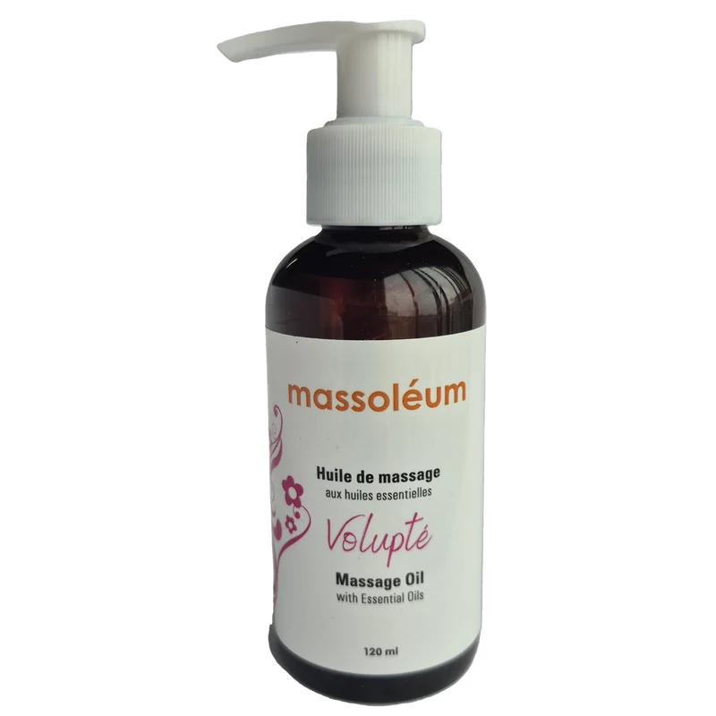 Huile de massage aux huiles essentielles "Volupté", 120 ml (4.06 oz fl US)