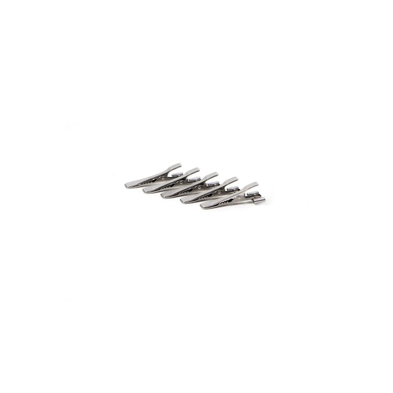 Électrodes à pince crocodile vétérinaires remplaçables (jeu de 5 pièces, compatibles avec câble ECG de ф3 mm et 4 mm)